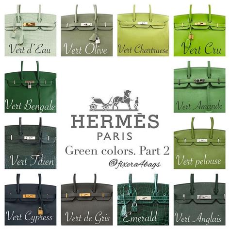 green hermes|hermes handbags color chart.